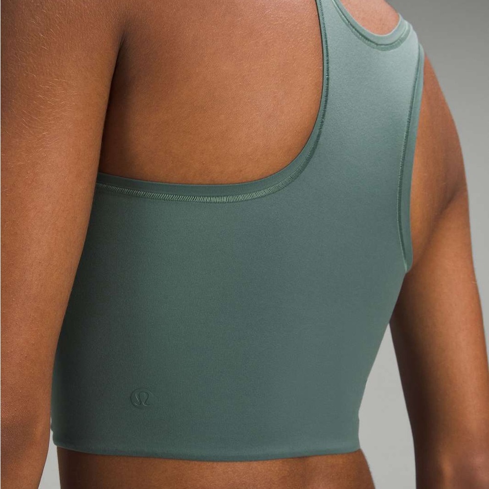 Lululemon Sage Green Ultra-Soft Nulu Scoop Neck Crop Top - Picture 6 of 6